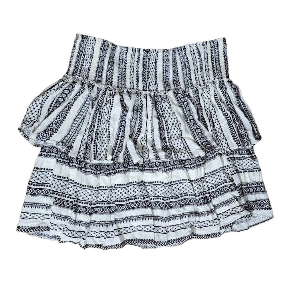 Indigo rose Ruffle Mini Skirt elastic waist sz 3X